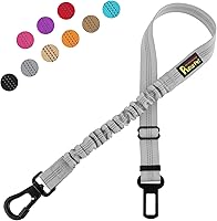 Vista 11 de Plutus Pet Cinturón de seguridad para perros para auto, arnés de coche ajustable con clip de mosquetón, cinturón de seguridad reflectante para Negro