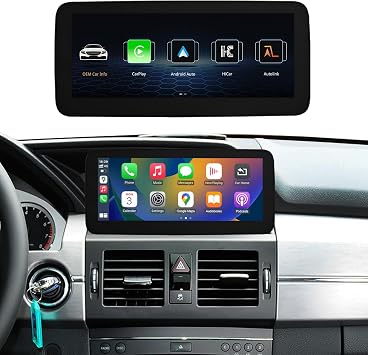 Road Top 10.25" CarPlay Screen for Mercedes Benz GLK Class X204 2008-2012 | with NTG4.0 System, Linux HD Screen, Support Wireless CarPlay, Android Auto, Mirrorlink, OEM Integration Car Stereo