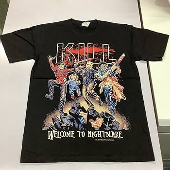 Amazon.co.jp: SR9B4. デザインTシャツ Lサイズ KILL ホラー映画