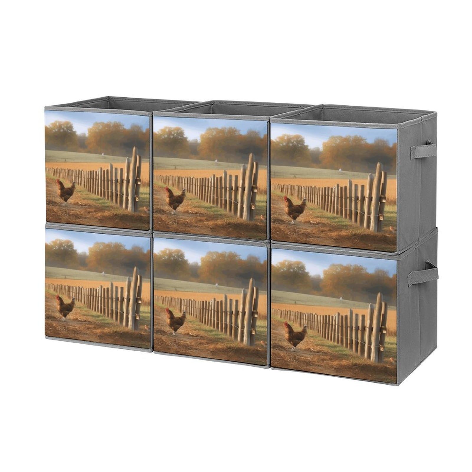 Bacs de rangement pliants avec poignées robustes boîtes durables pour placard de maison