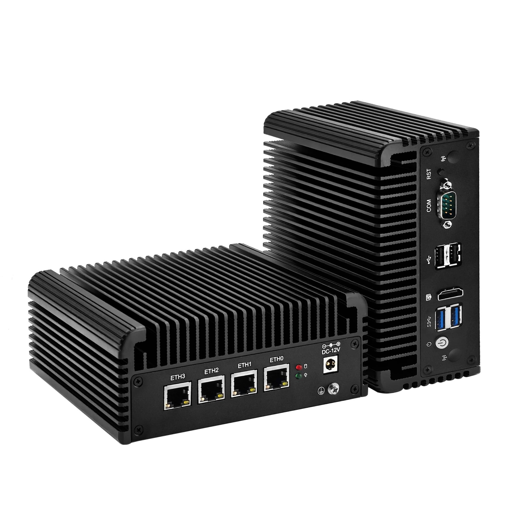 CWWK Mini PC Firewall, 4 x Gigabit LAN, Celeron J4125 CPU, Industrial RS232 COM, Fanless Mini Computer, OPNsense Micro Appliance, NO RAM Or SSD, mSATA, SATA3.0, miniPCIe, SIM