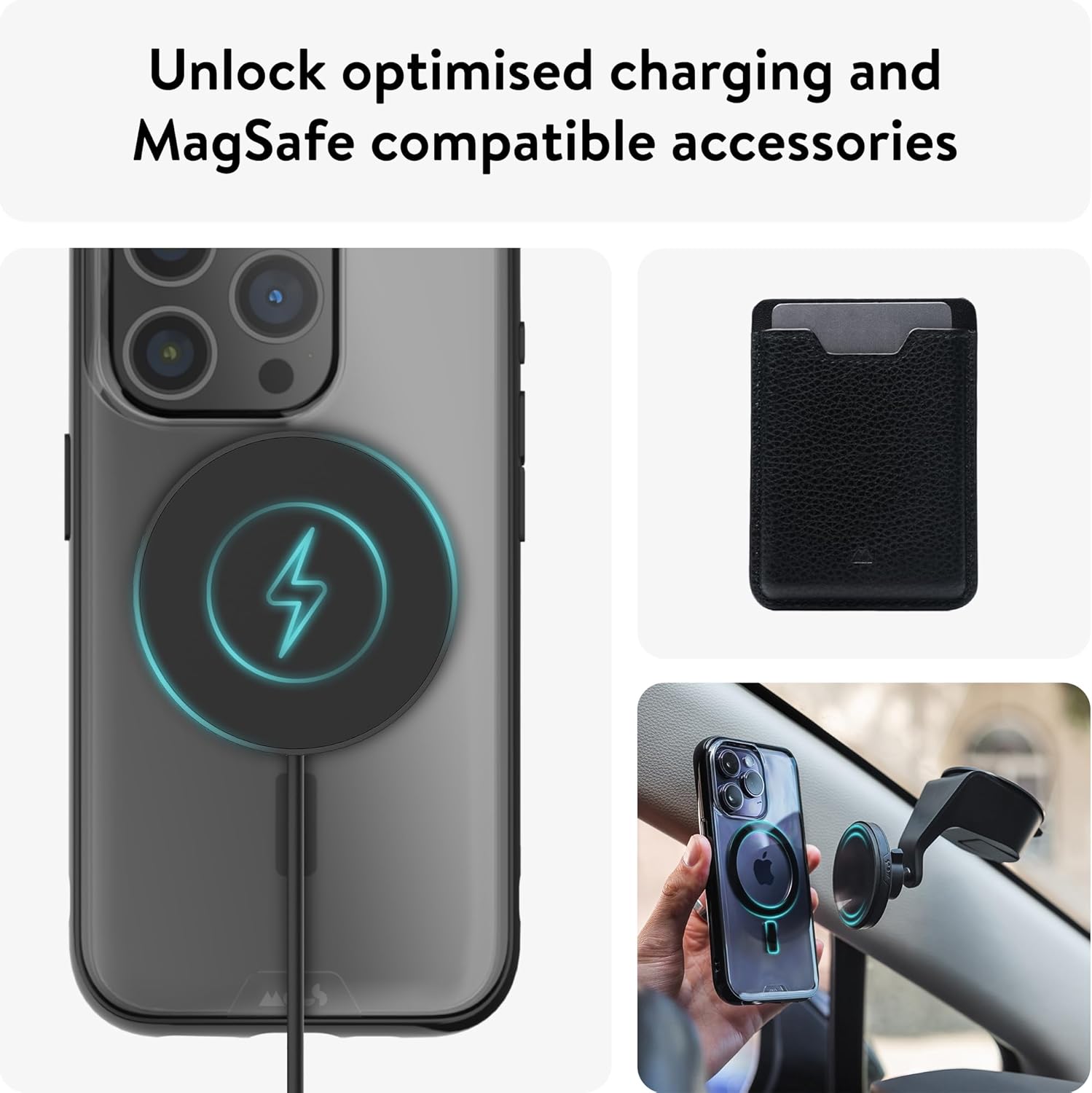 Mous for iPhone 15 Pro Case MagSafe Compatible Clear - Clarity 2.0 - Protective iPhone 15 Pro Case - Scratch Resistant Crystal Clear & Slim Design - Shockproof Phone Cover Version 2