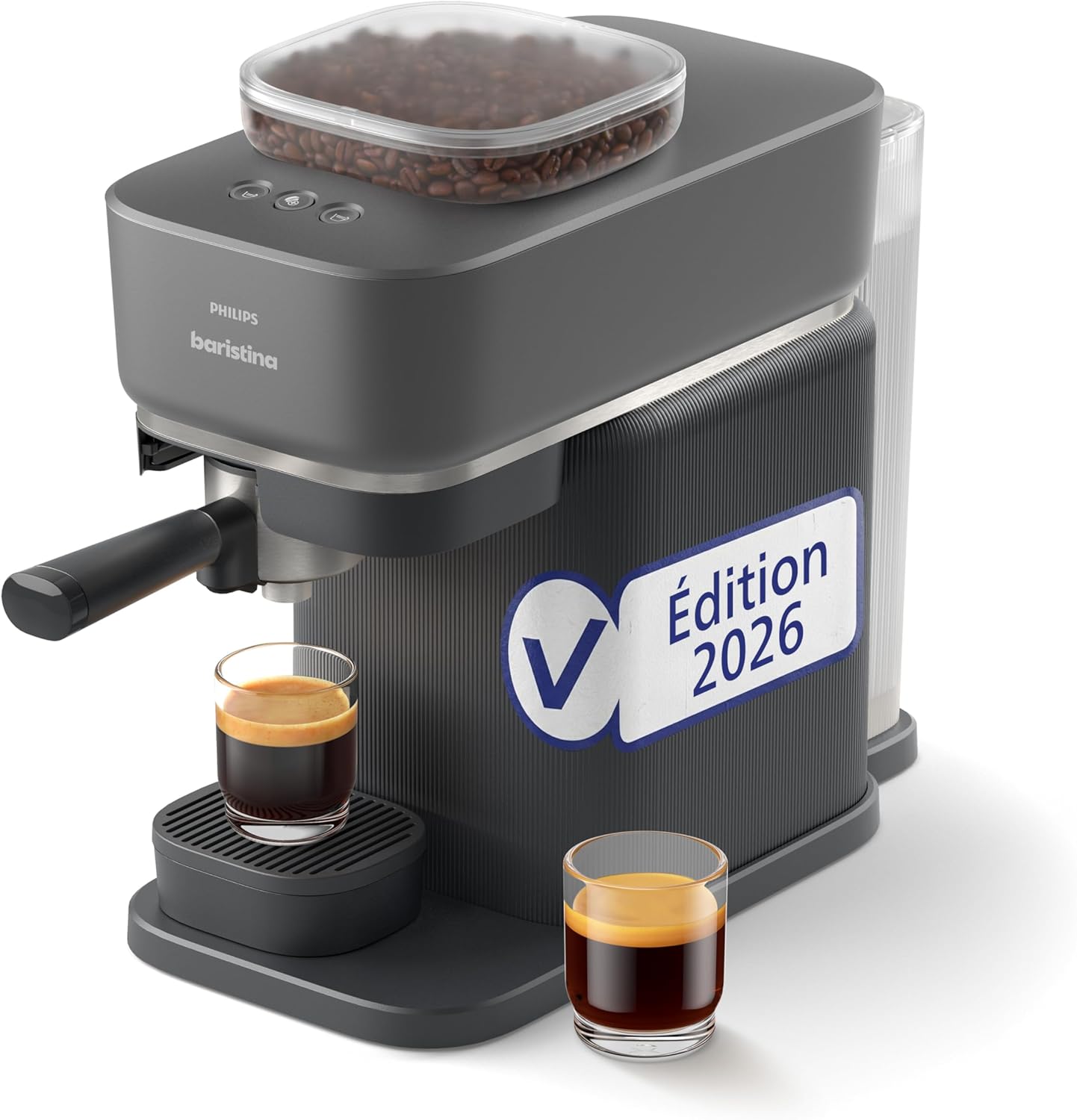 Philips Baristina BAR305/60 Machine Expresso Compact Grain Mouture Tassage Infusion Auto 16 Bars Noir