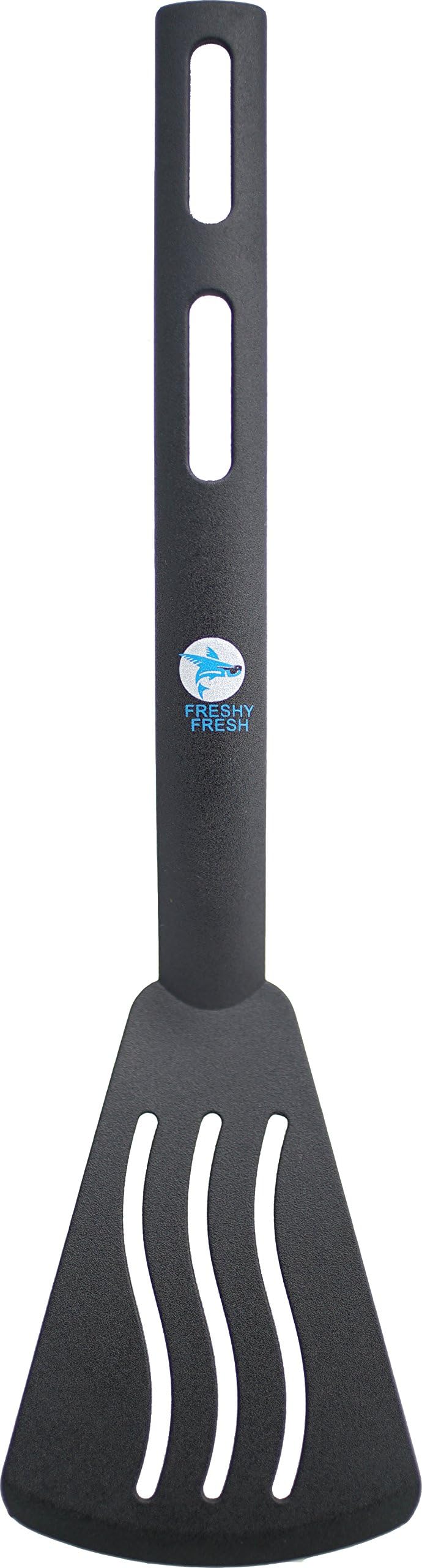 Freshy Fresh Small Nylon Spatula Turner, Safe to Use on Non-Stick and Ceramic Cookware Pans, My Best Little Spatula Products, Eco Friendly, Slotted, Ergonomic, Durable, Professional, Small, Mini