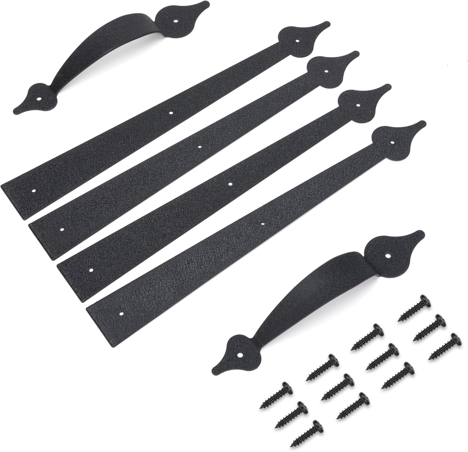 HILLMASTER Metal Garage Door Decorative Hardware,6 Pieces Steel Garage
