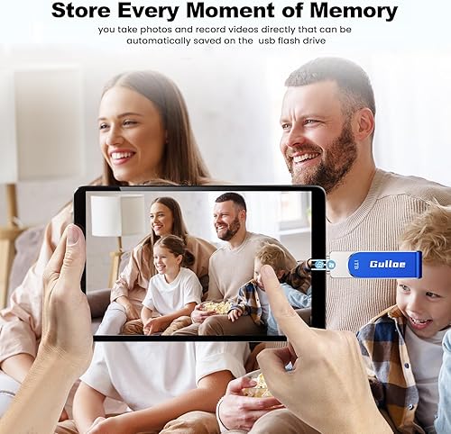 Vista 6 de Gulloe - Memoria USB para iPhone 1TB, memoria USB para fotos, almacenamiento externo, pulgar, para iPhone, iPad, computadora Android (azul)