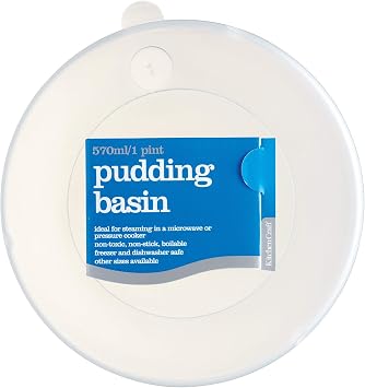 KitchenCraft KCPUD3 Plastic Pudding Basin with Lid, Large, 1.7 Litre (3 Pint)