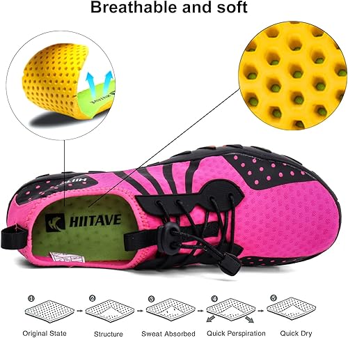 Miniatura 6 de Zapatillas para el agua hiitave para hombre y mujer, de secado rápido, zapatillas tipo calcetín estilo barefoot, para surf, caminar por el río,