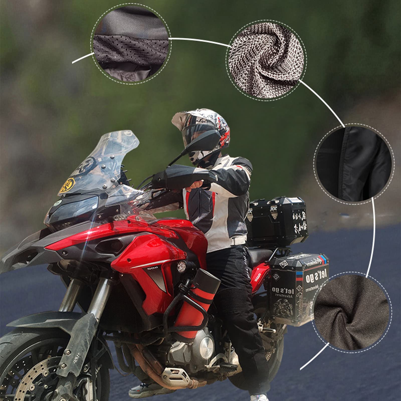 Męska kurtka motocyklowa zestaw spodni kombinezon motocrossowy wodoodporny strój do jazdy konnej odzież przeciw upadkom z poduszką ochronną CE