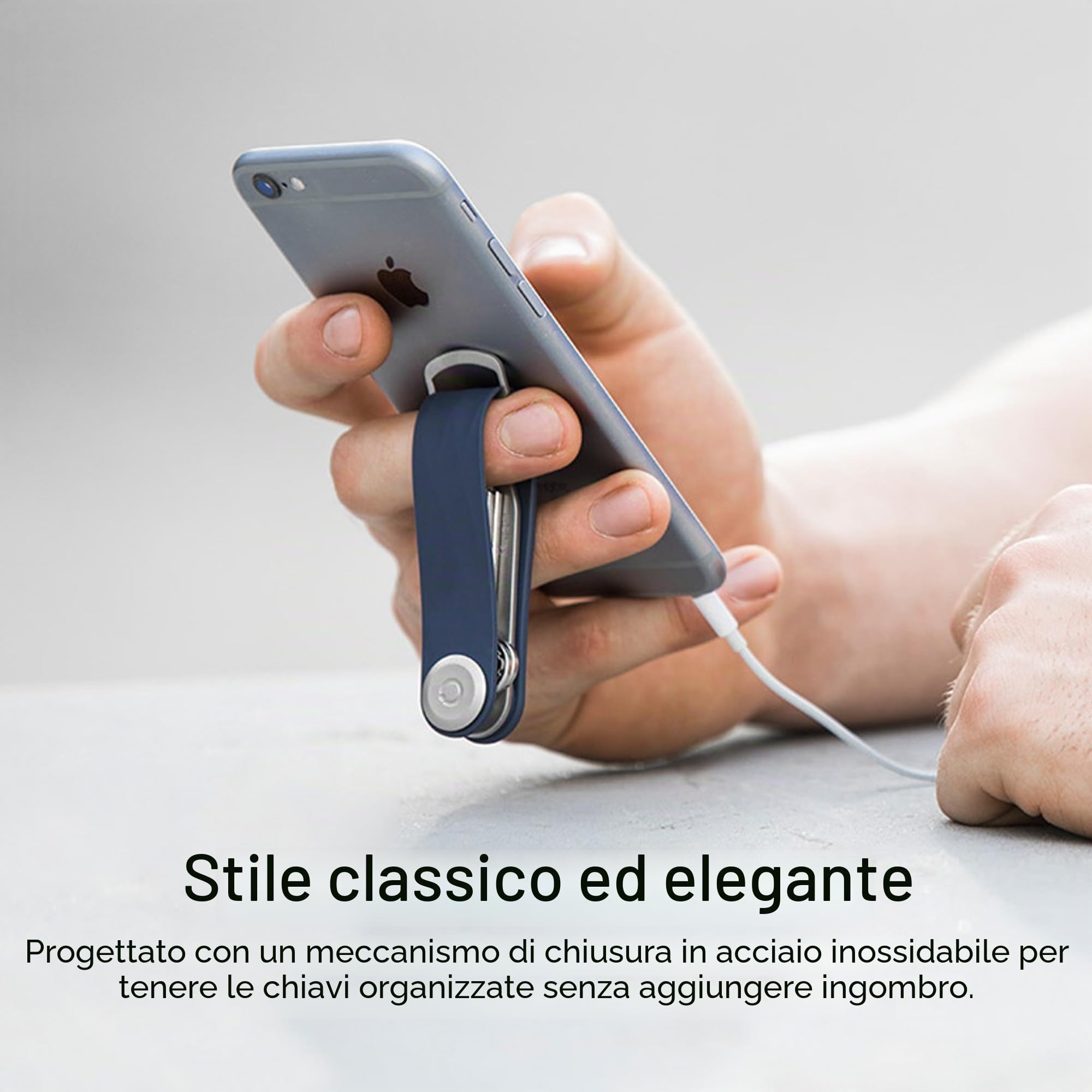 Orbitkey Active Key Organizer Lite con anello a D aggiornato | Resistente alle intemperie, meccanismo di bloccaggio in acciaio inox