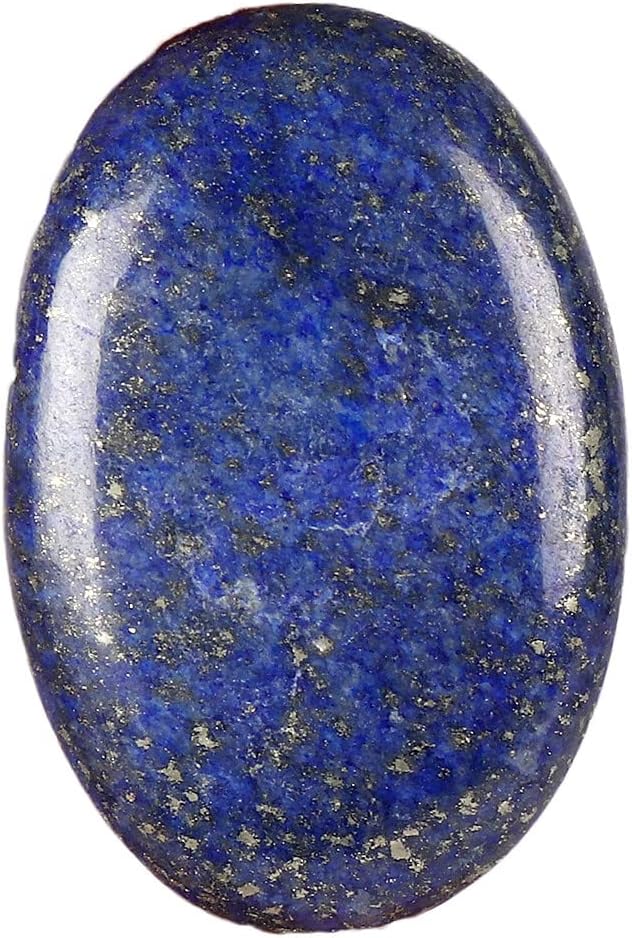 GEMHUB Natural Loose Blue Lapis Lazuli Loose Gemstone, Oval Cabochon Certified Blue Lapis Lazuli for Making Jewelry