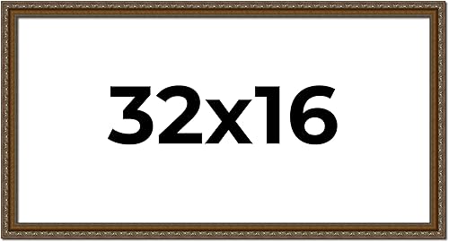 Miniatura 196 de Marco de fotos completo de madera dorada envejecida de 16 x 20 pulgadas con plexiglás acrílico UV, parte trasera de tablero de espuma y accesorios