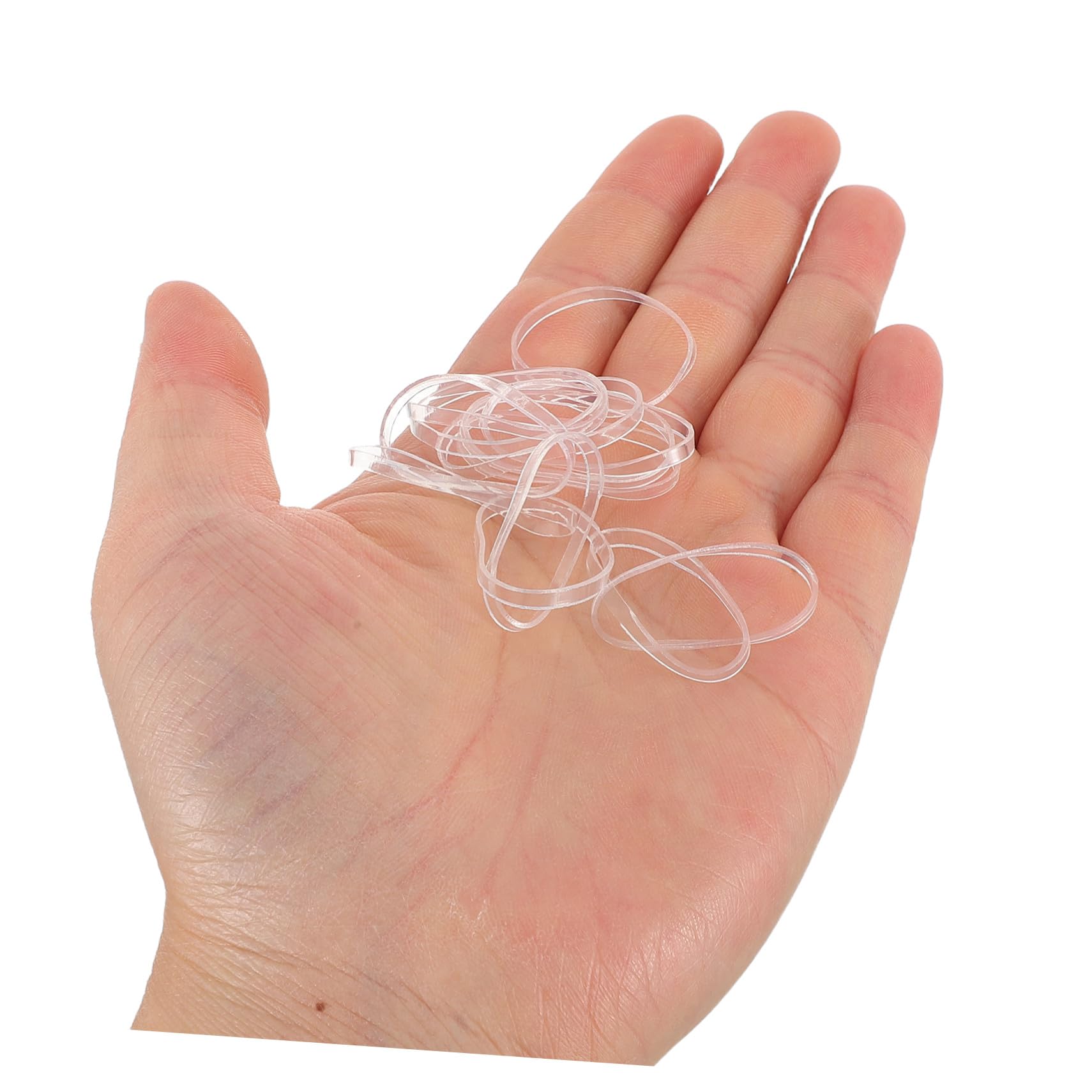 5000 piezas Gomas Elásticas Transparentes para Pelo Bandas de Caucho Gruesas y Flexibles Descartables para Peinados Rápidos y Deportivos Resistentes y Ligeras para Mujeres
