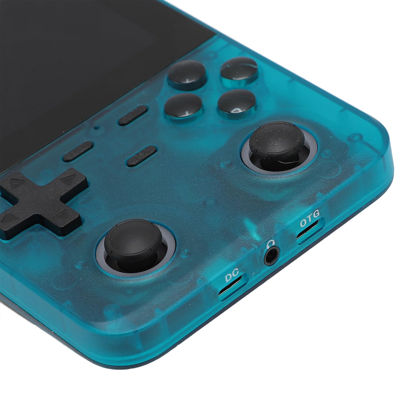 Przenośna Konsola do Gier, Podwójny Joystick Retro Przenośna Konsola do Gier Obsługuje 9 Emulatorów Wyświetlacz IPS dla Rozrywki (Przezroczysty niebieski)