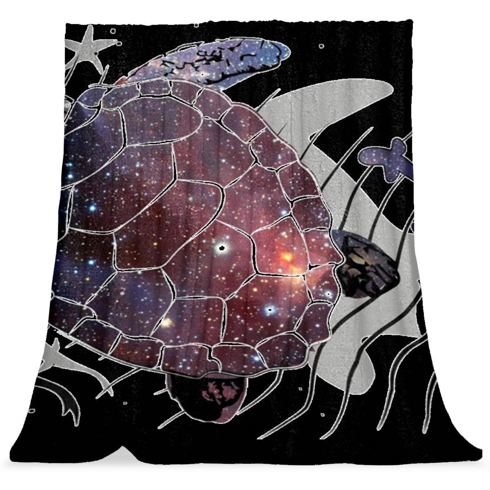 Couvre-lit tortue de mer galaxie douce et moelleuse pour enfants