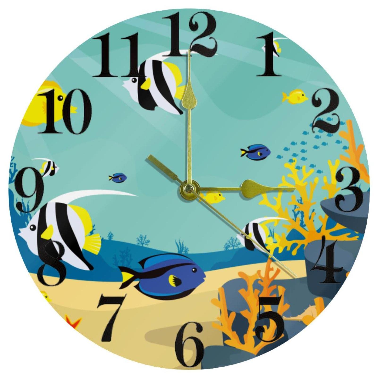 Horloge murale ronde fonctionne à piles 25 cm à quartz silencieux