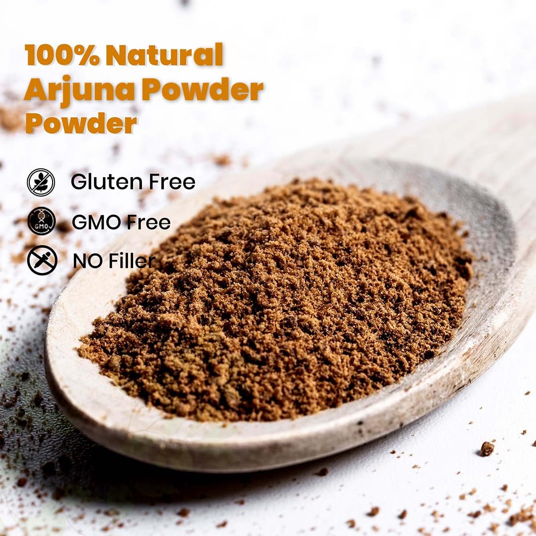 Arjuna Powder | Terminalia Arjuna | Finely Ground Botanical Powder | No Additives, Preservatives, or Fillers | Traditional Ingredient Jar Pack | 200Gm / 7.0 Oz