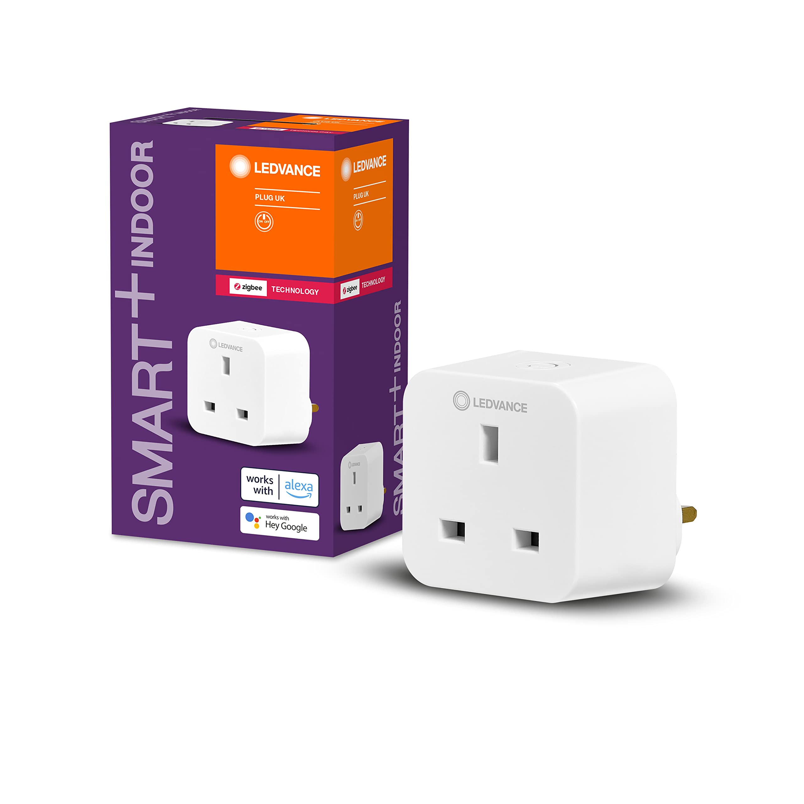 Ledvance Intelligent socket with Zigbee technology for integrating electrical devices into the smart home system, white, app controlled, protective IP20