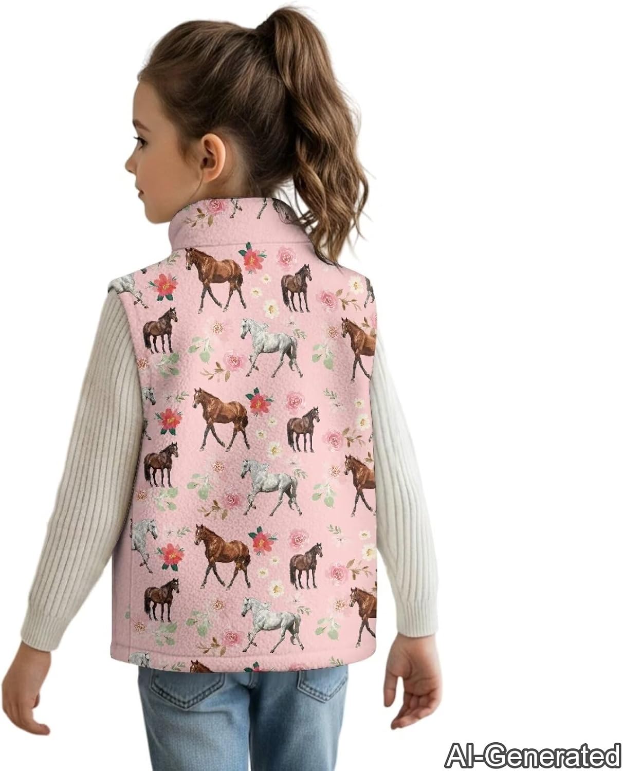 Bulopur Girls Fleece Vest Kids Polar Fleece Zipper Vest Jacket Sleeveless Stand Collar Vests Waistcoat Winter Outwear