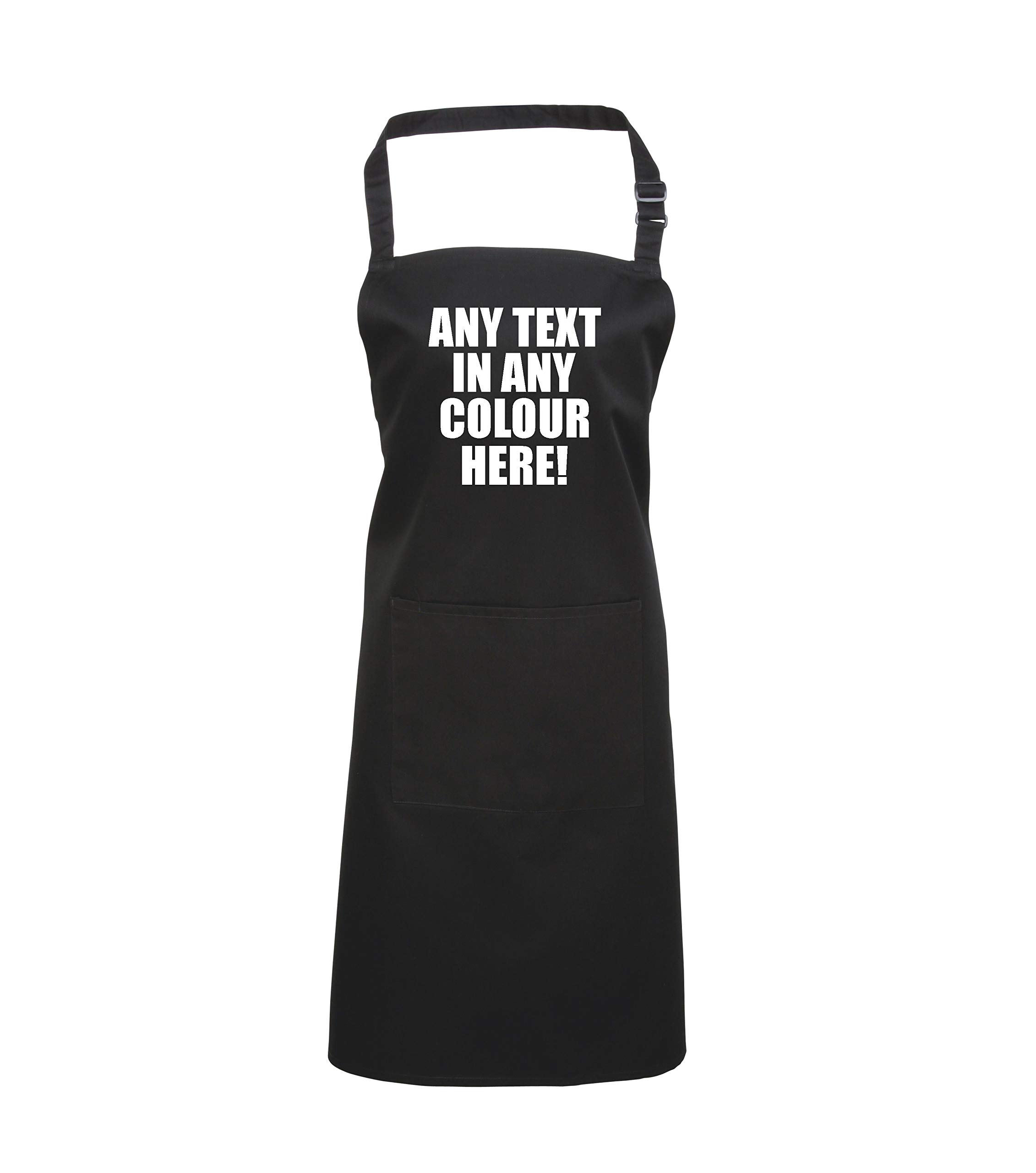 Edward Sinclair Black | Apron | Personalised Any Text In Any Colour With Chosen Font