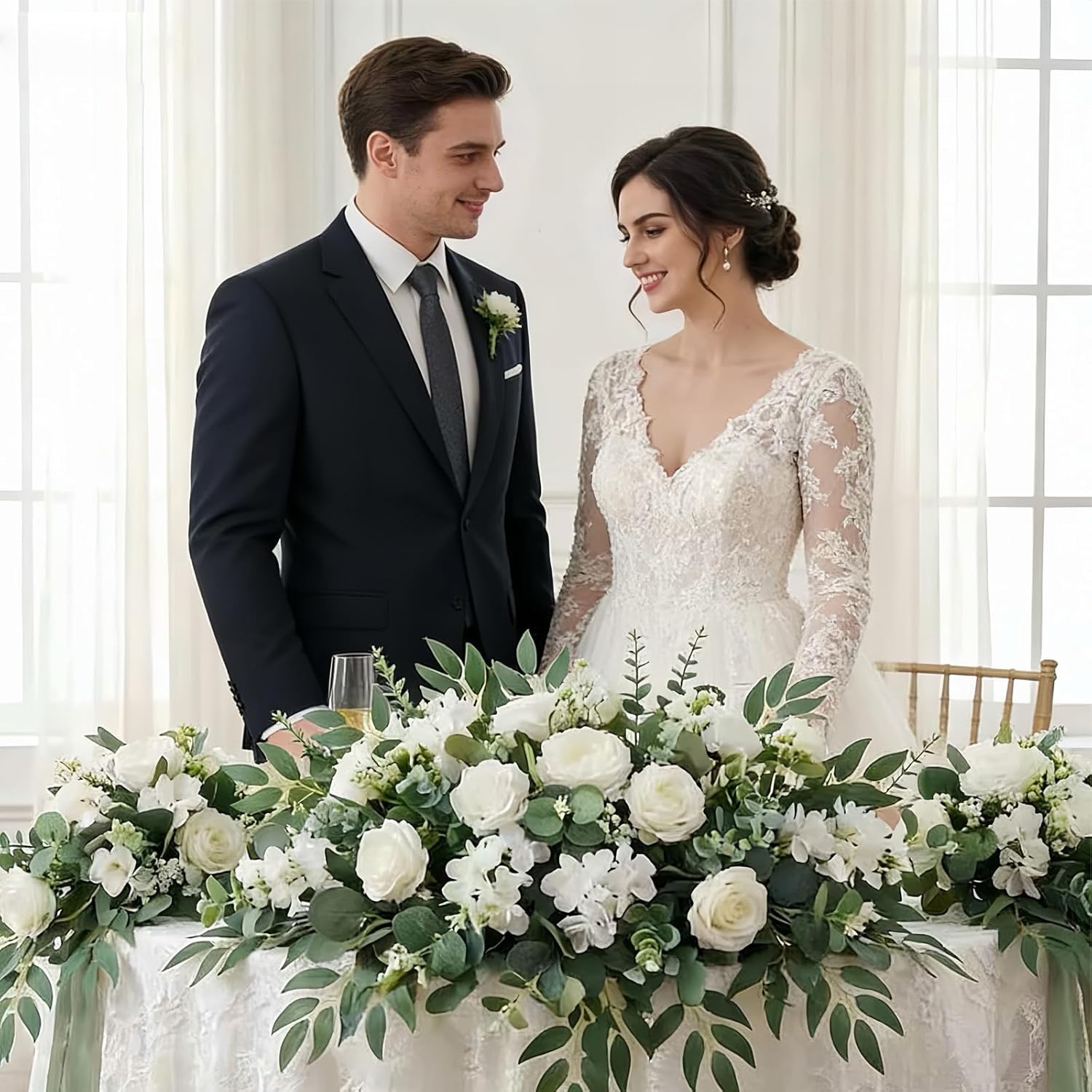 110 Pcs Mixed Artificial Eucalyptus Stems with Baby's Breath, 5 Kinds Faux Greenery Stems Bulk for Wedding DIY Bouquets, Realistic Silk Silver Dollar Eucalyptus Leaves for Vase, Home & Party Decor