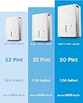 Midea 4,500 Sq. Ft. Energy Star Certified Dehumidifier for Basement With Reusable Air Filter WiFi Enabled 50 Pint 2025 DOE - Ideal For Basements, Large & Medium Sized Rooms, Bathrooms