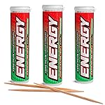 Xero Picks Energy Flavored Toothpicks with Caffeine, B12 & B6-60 Picks - 3 Pack - Watermelon
