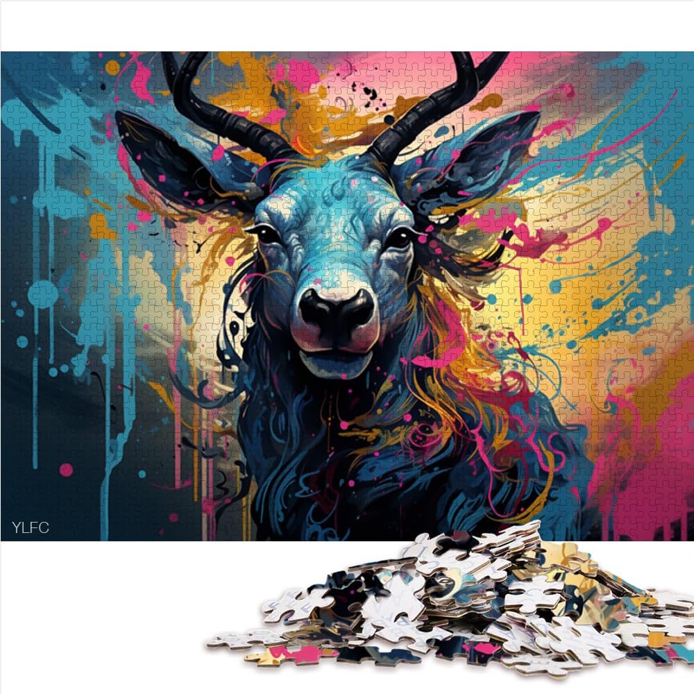 Puzzles de 2000 pièces pour Adultes Ram Jeu Stimulant Aidez Le Cerveau à exercer des Jouets addictifs pour cultiver la Patience 27,56 po x 39,37 po