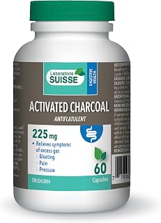 Laboratoire Suisse Activated Charcoal – Excess Gas Relief & Antiflatulent – 60 Capsules