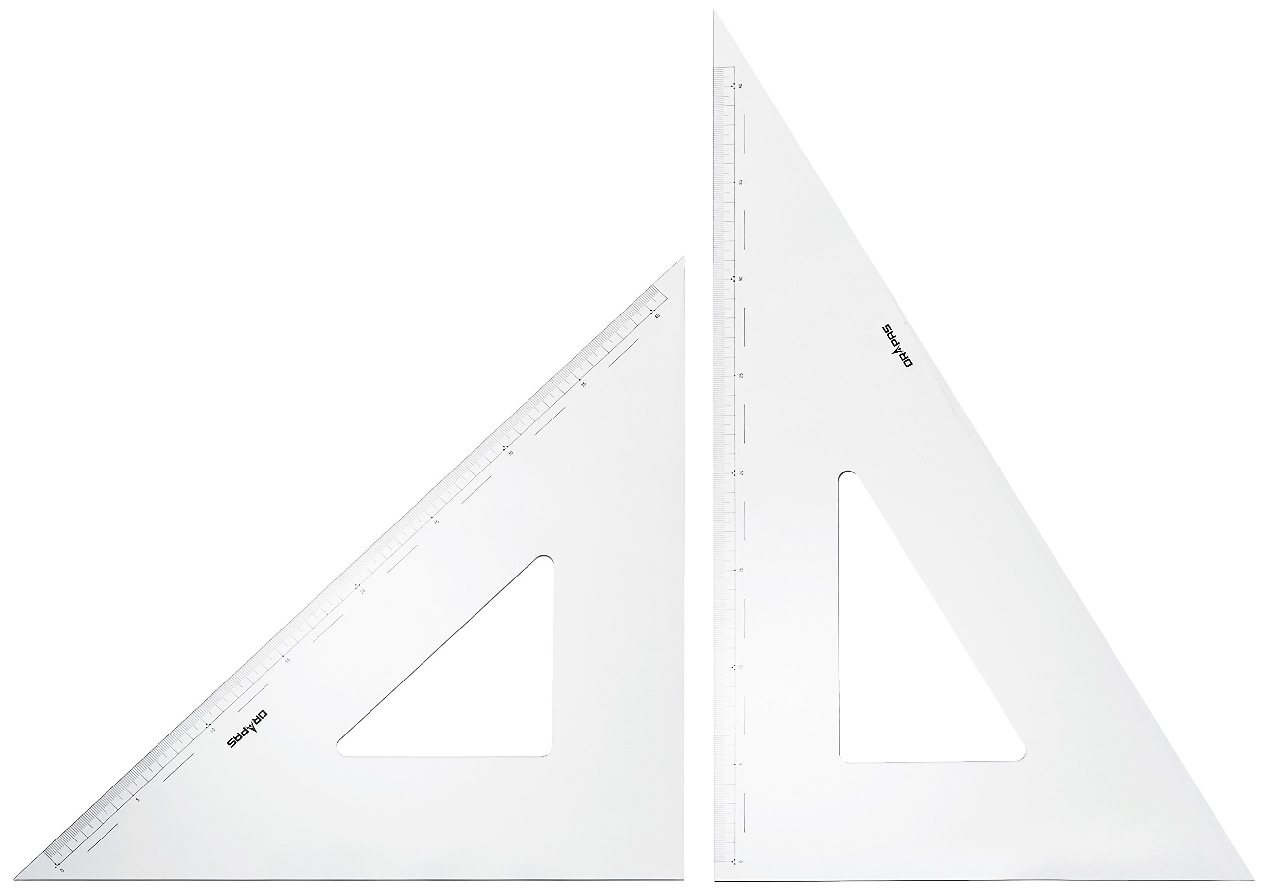 Dorapasu triangle graduated équerre de traçage 45cm 3mm pour architecte - 3