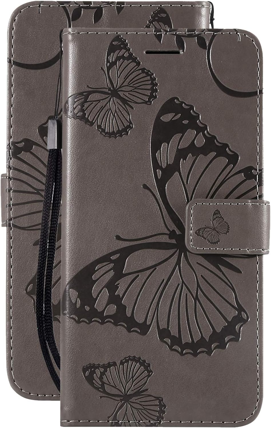 Housse Portefeuille Magnétique En Simili Cuir Pour IPhone 11 à 15 Pro Max - Porte-cartes