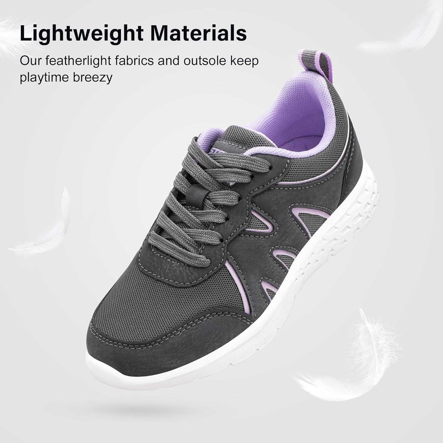 Stelle Kids Sneakers Girls Tennis Shoes Non-Slip Lightweight Breathable Athletic Sports Running Shoes - Image 5