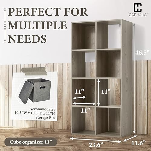 Miniatura 2 de Fencer Wire Estante organizador de almacenamiento de cubos de 11 pulgadas con parte posterior, con borde exterior, divisor de estantes de gris