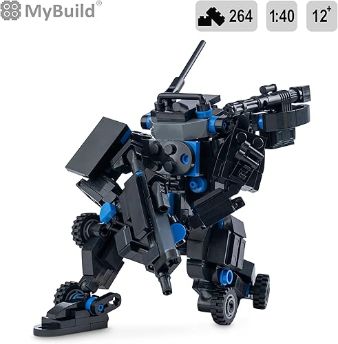 Miniatura 2 de MyBuild Mecha Frame Armed Forces Stryker 5022 Bloques de robot de armadura negra de juguete ladrillos de construcción para niños a adultos fanáticos
