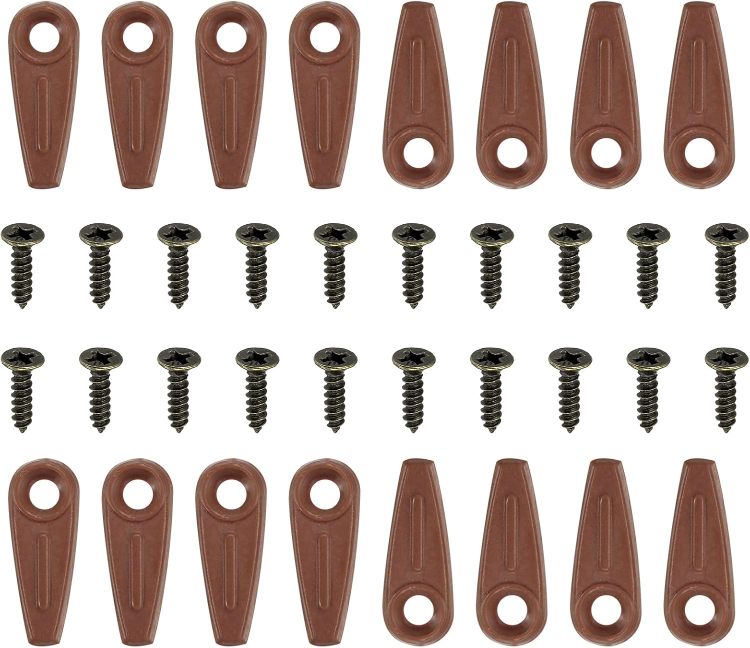 HARFINGTON 100Pcs Picture Frame Backing Hardware Clip with 100Pcs Screws Turn Button Fasteners Set Picture Turn Backing Clips for Craft Hanging Picture Drawing, Brown