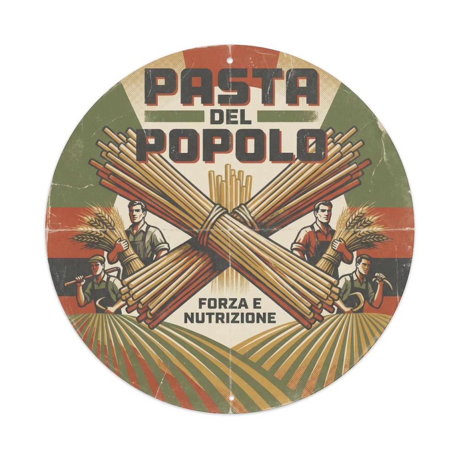 Restaurant Cuisine Pasta Silkscreen Italy Travel Metal Tin Sign
