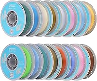 Vista 16 de Filamento Matte Rainbow PLA para Impresora 3D, 10 Carretes, Carrete de 1KG (2.2lbs) 1.75mm, Filamento Gradiente Multicolor a Granel para la mayoría