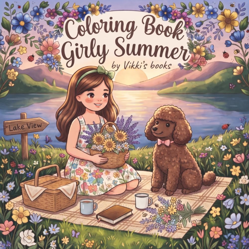 Girly Moment: Coloring Book for Adults and Teens, Cute & Cozy