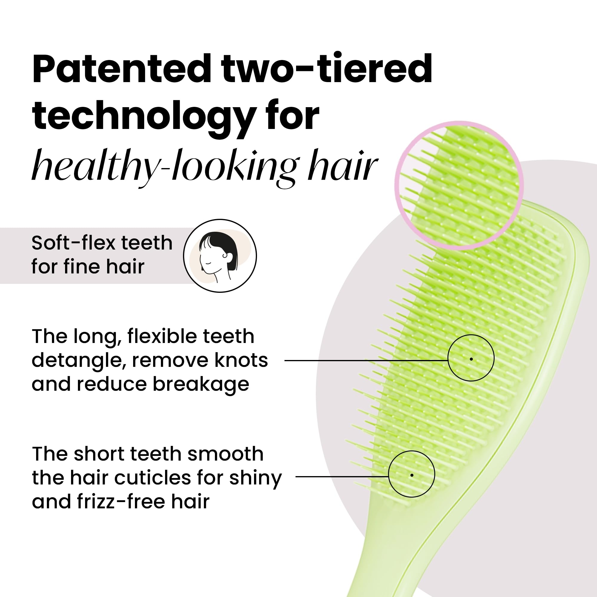 Tangle Teezer Plant Based Ultimate Detangler, Detangling Brush for Coloured Fine & Thin Hair - Image 2