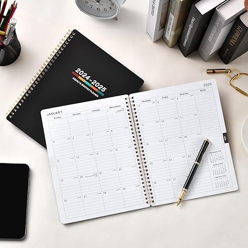 Miniatura 7 de Agenda 2024-2025  Agenda académica 2024-2025, agenda semanal y mensual, julio 2024 a junio 2025, agenda con cubierta flexible, 8 x 10 pulgadas,
