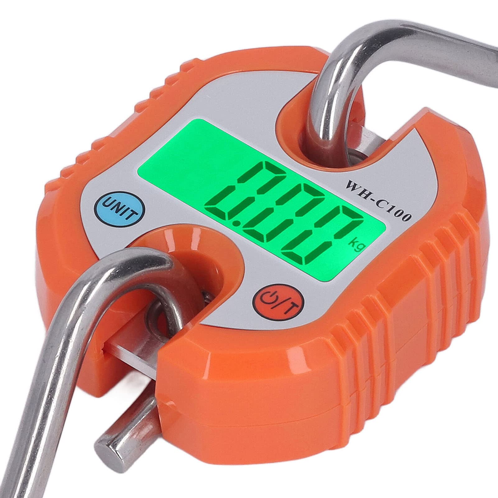 Balance Suspendue Arrêt Automatique 150 Kg, Pèse-Bagages Structure Résistante, pour Entrepôt, Logistique et Transport (Orange)