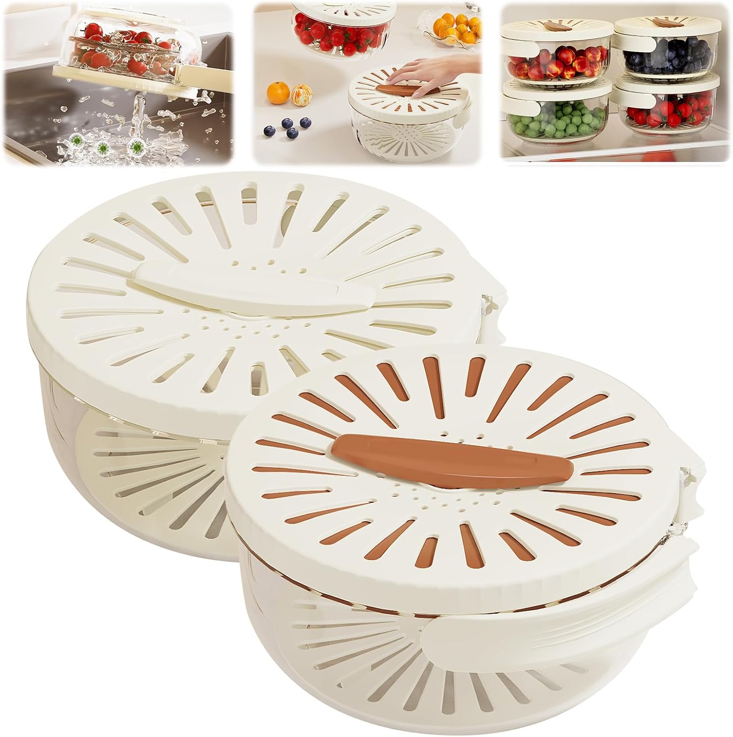Food Storage Container Drain Storage Basket