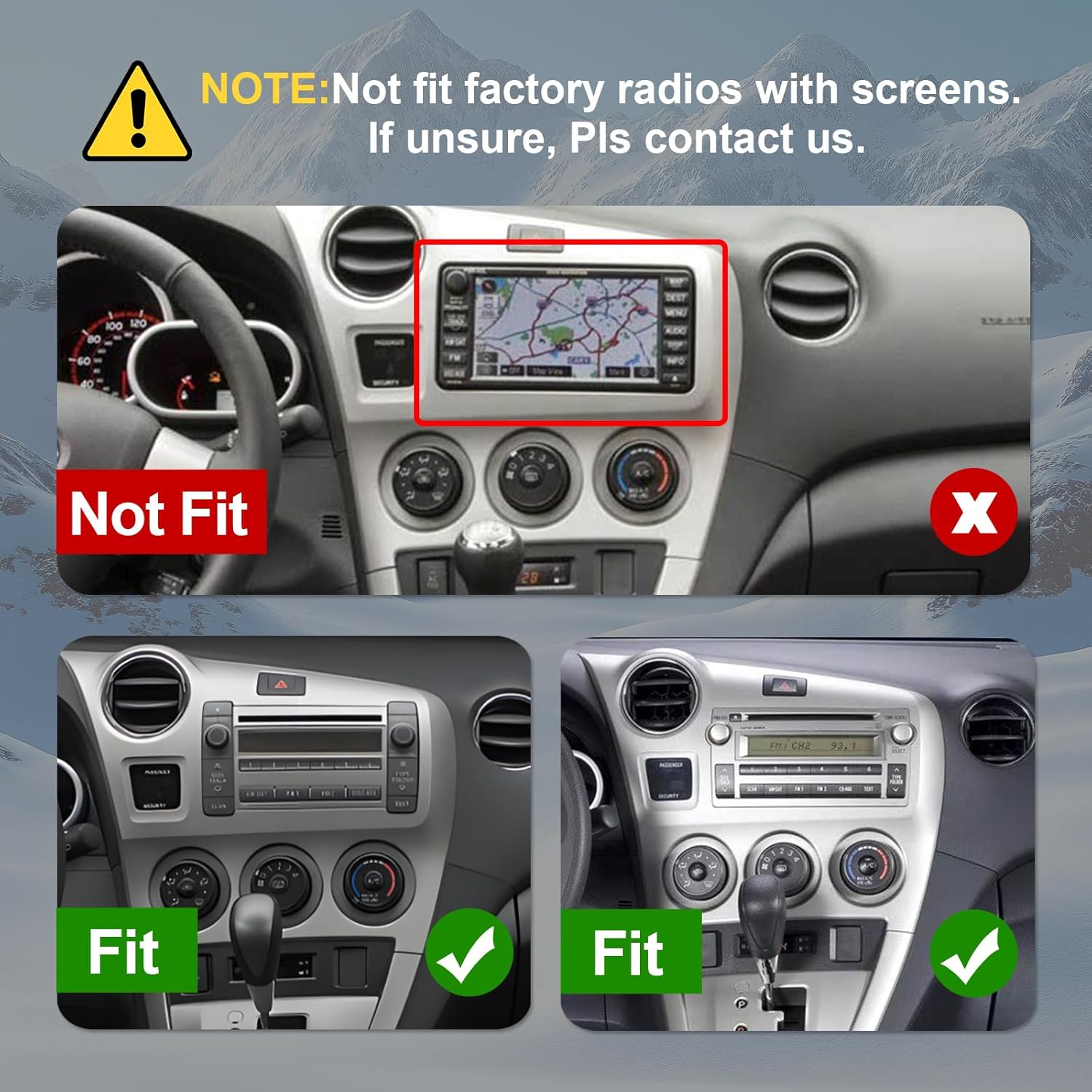 2+32G Android 13 Double Din Car Radio Stereo for Toyota Matrix 2009-2014 with 9" Touchscreen Radio Built-in Wireless Carplay/Android Auto/GPS/Bluetooth/FM/AUX-in/SWC/Camera