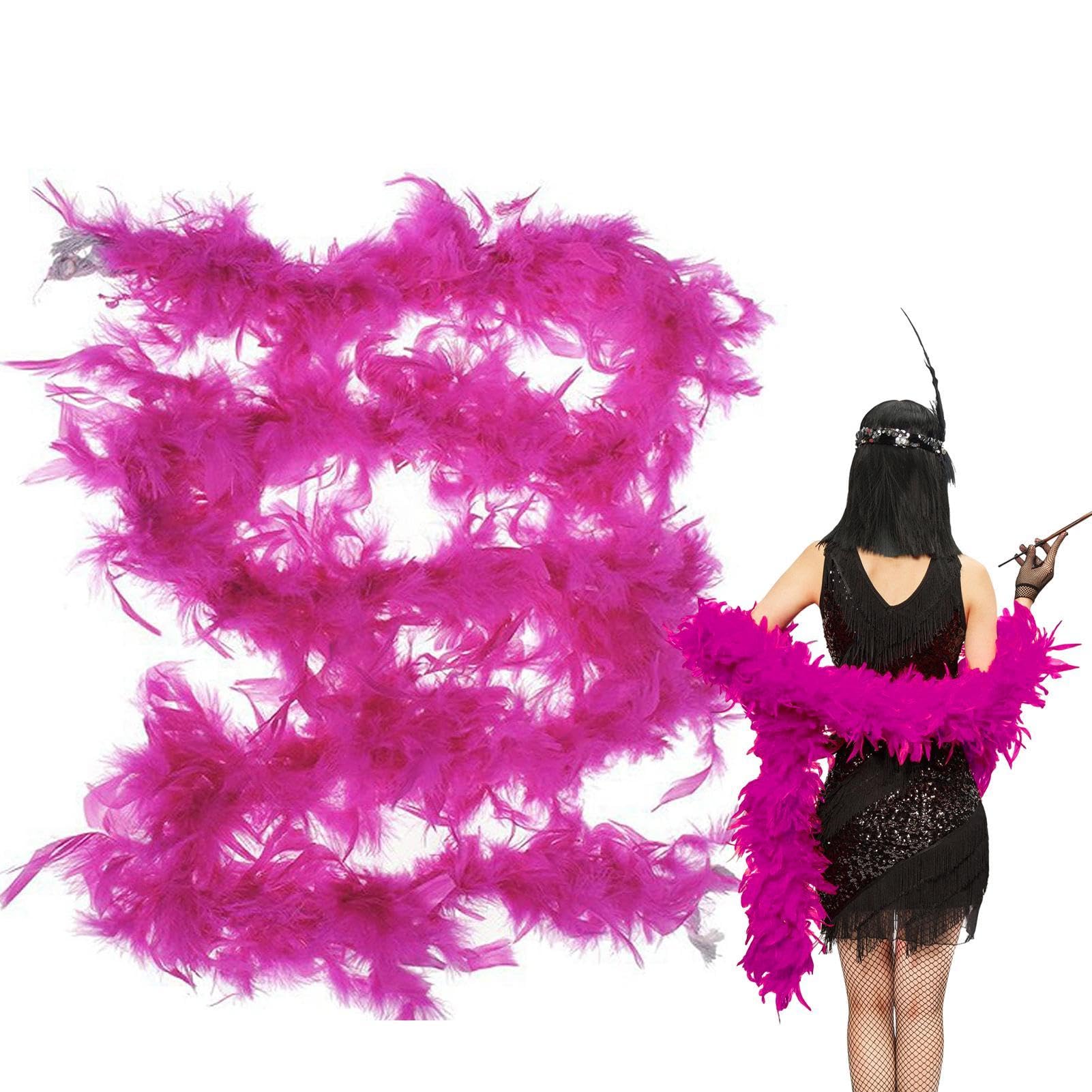 Boa à Plumes De Dinde 2 M – Étole Douce Et Moelleuse Pour Carnaval, Mariage, Danse Et Accessoire Photo – Unie Et Légère