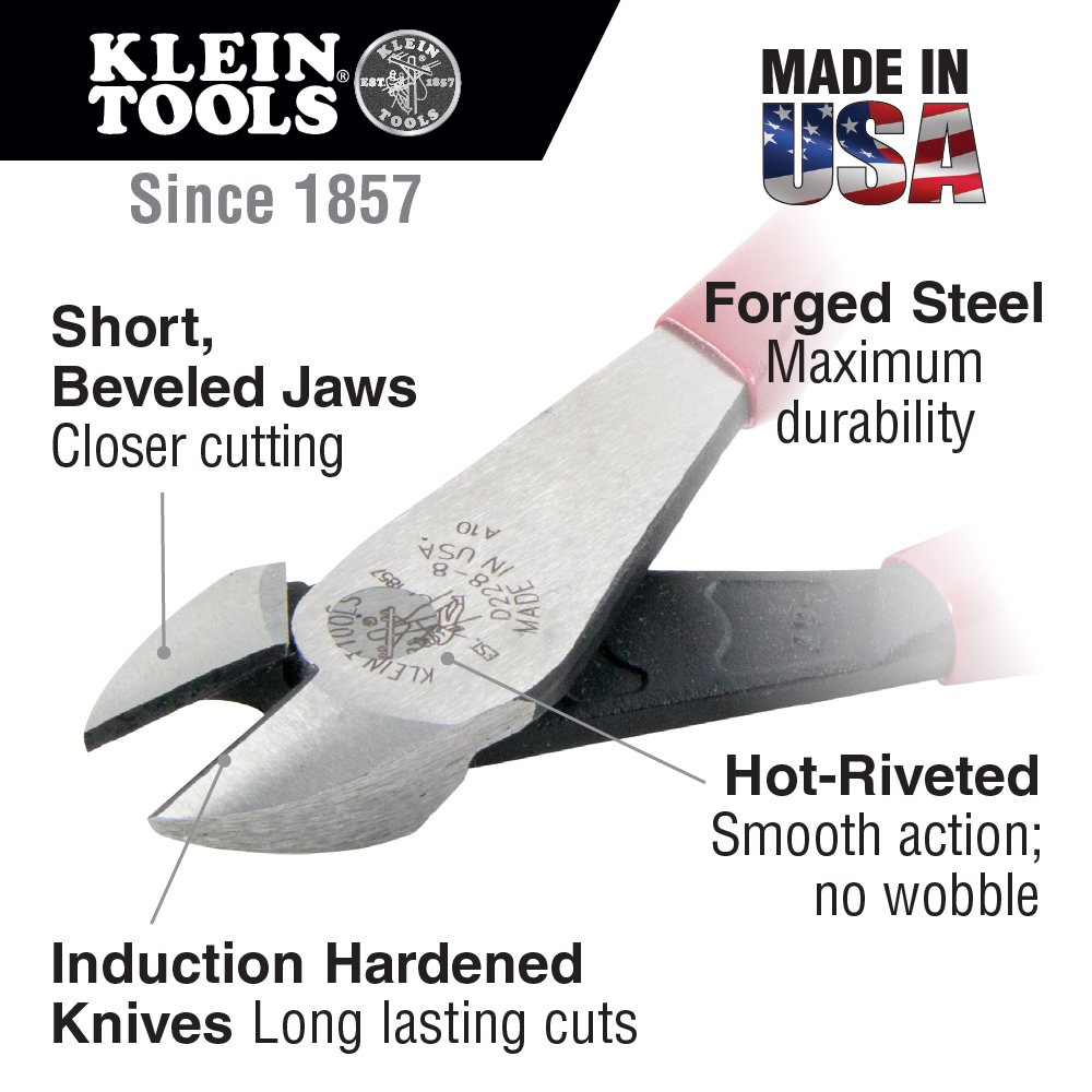 Klein Tools D2000 – 28 Glw Hi-Viz diagonal-cutting Pliers – high-leverage