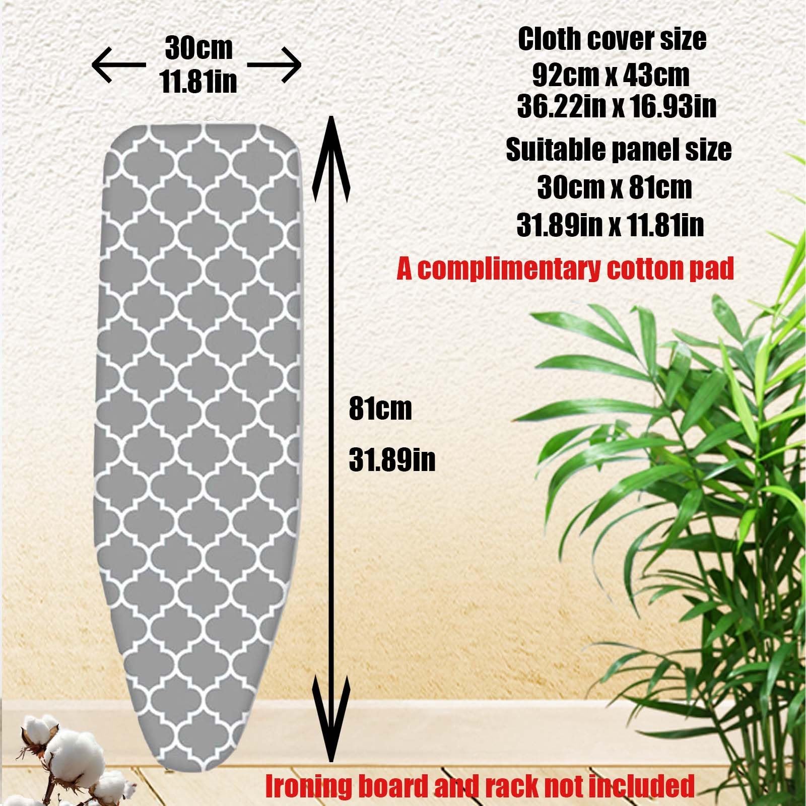 Funda para tabla de planchar resistente de 128 x 40 cm, repuesto acolchado para mesas de hierro con cordón de ajuste, diseño duradero y colorido de linterna, se adapta a tamaños estándar
