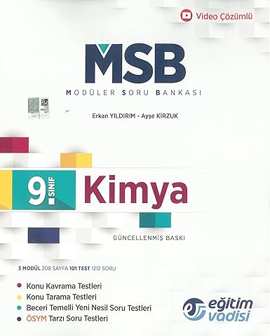 Eğitim Vadisi 9. Sınıf Kimya Modüler Soru Bankası