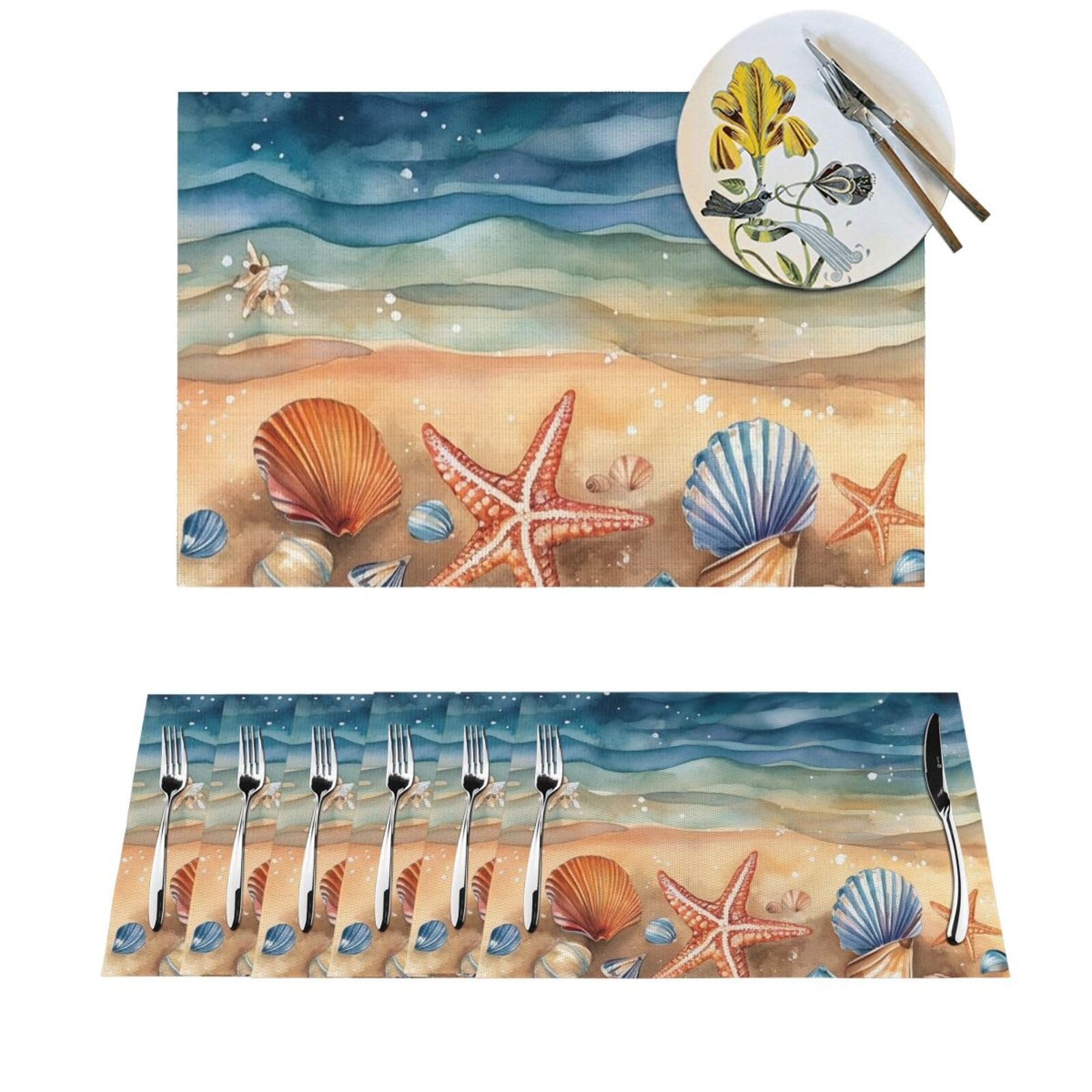 Set de table thermorésistant en PVC lavable et antidérapant lot de 6
