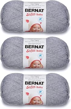 Bernat Softee Baby Yarn Solids 3-Pack Flannel 166030-30044