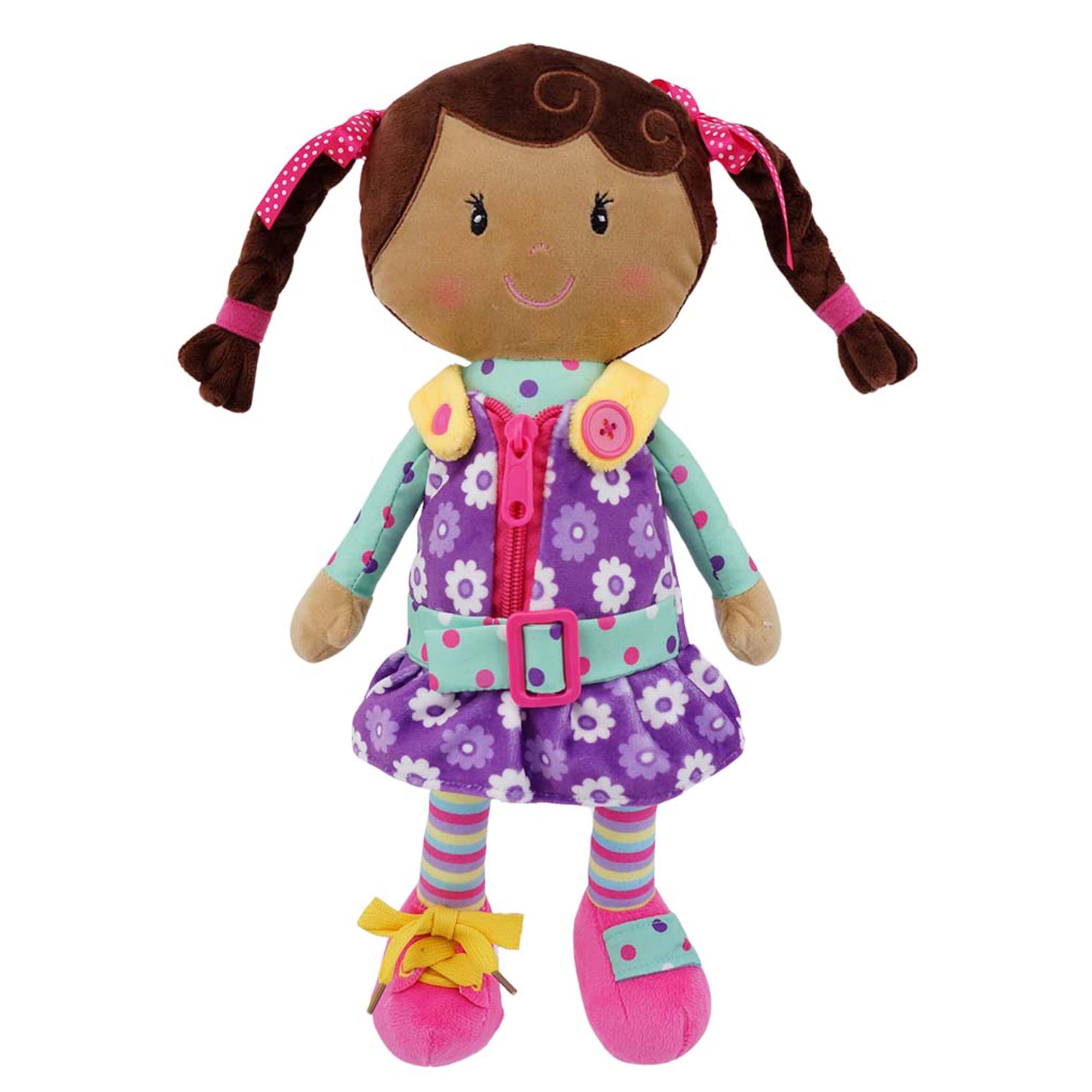 Amazon.com: Snuggle Stuffs Sugar Snap Plush Learn to Dress Doll